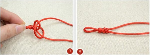 红绳串珠手链编法图解 中国结手链编法图解
