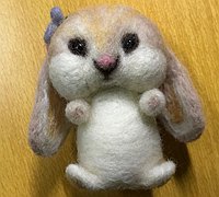 羊毛毡垂耳兔的制作教程