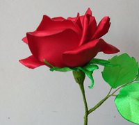 玫瑰花的缎带烧花做法